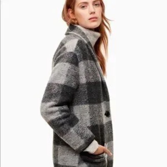 Wilfred Free Grey Plaid Off Duty Jacket, Small - Picture 2 of 11